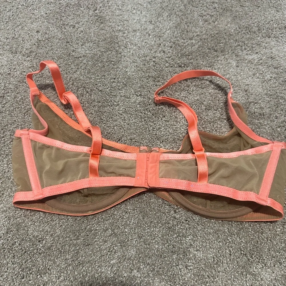 Fenty  Coral and Tan Bra